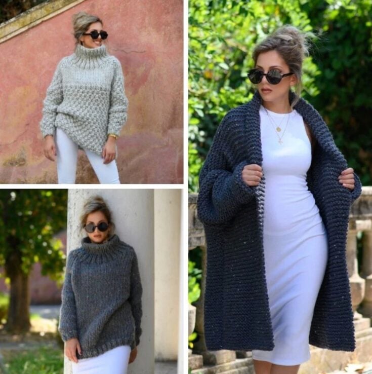 Women's Sweater Knitting Pattern Bundle