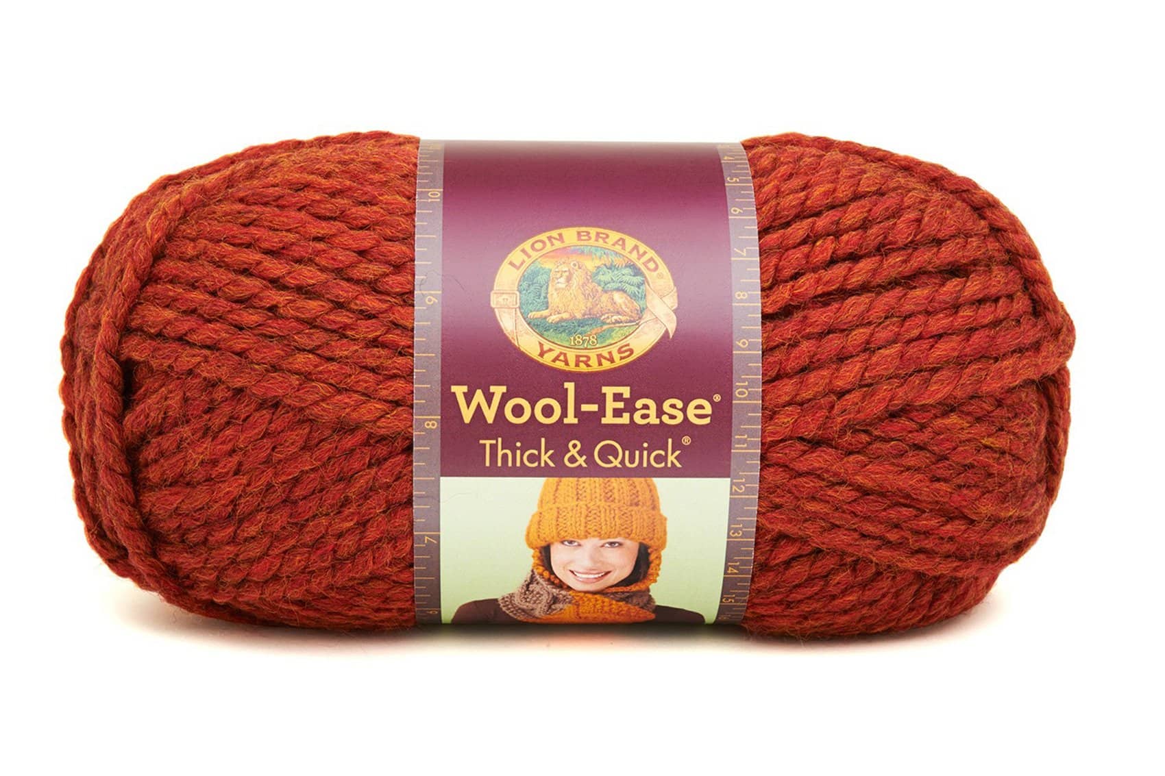 Lion  640-135 Wool-Ease Thick & Quick Yarn , 97 Meters, Spice