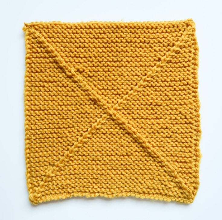 X Marks the Spot Blanket Square by Knitting With Chopsticks