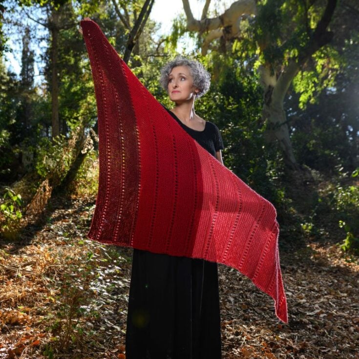 asymmetrical shawl knitting pattern