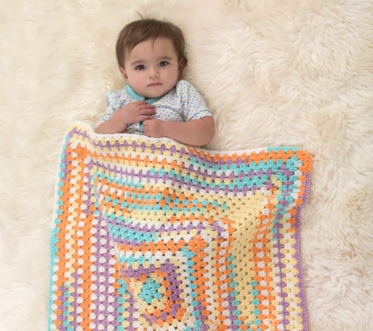 Happy Colors Baby Afghan (Crochet) by Lion Brand Yarns