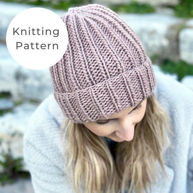 Image for Beginner Beanie Hat Pattern PDF