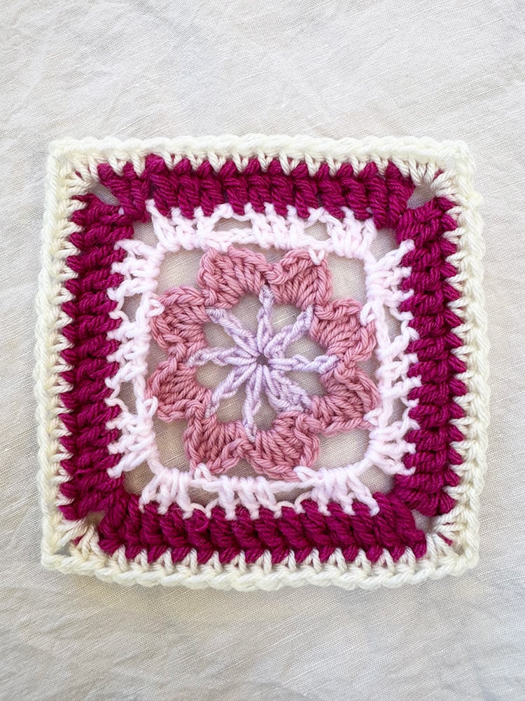 berry patch granny square crochet