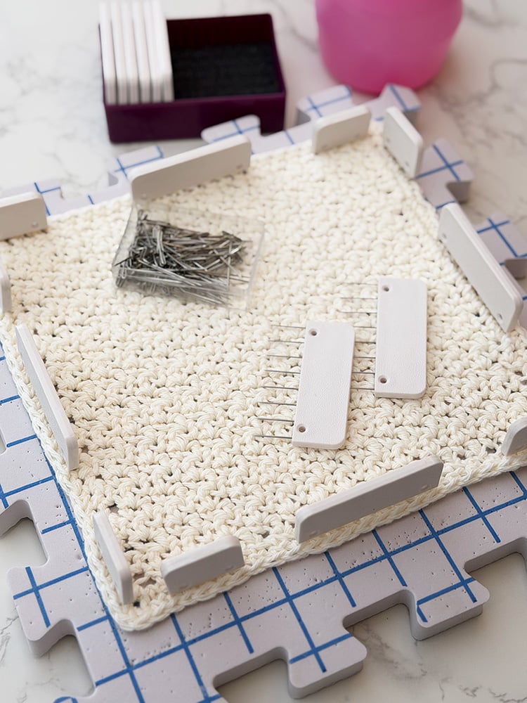blocking crochet