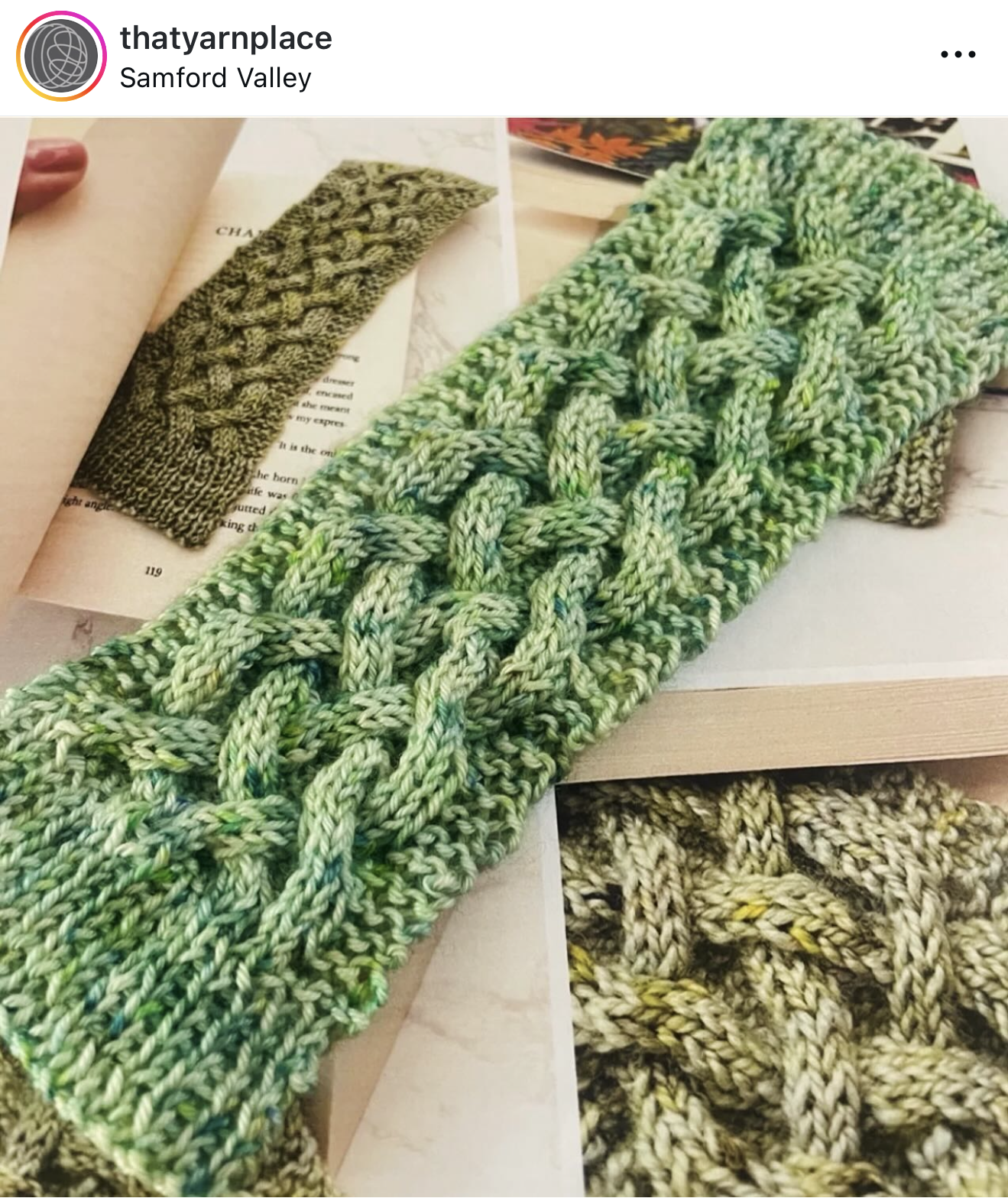 cable bookmark by thatyarnplace