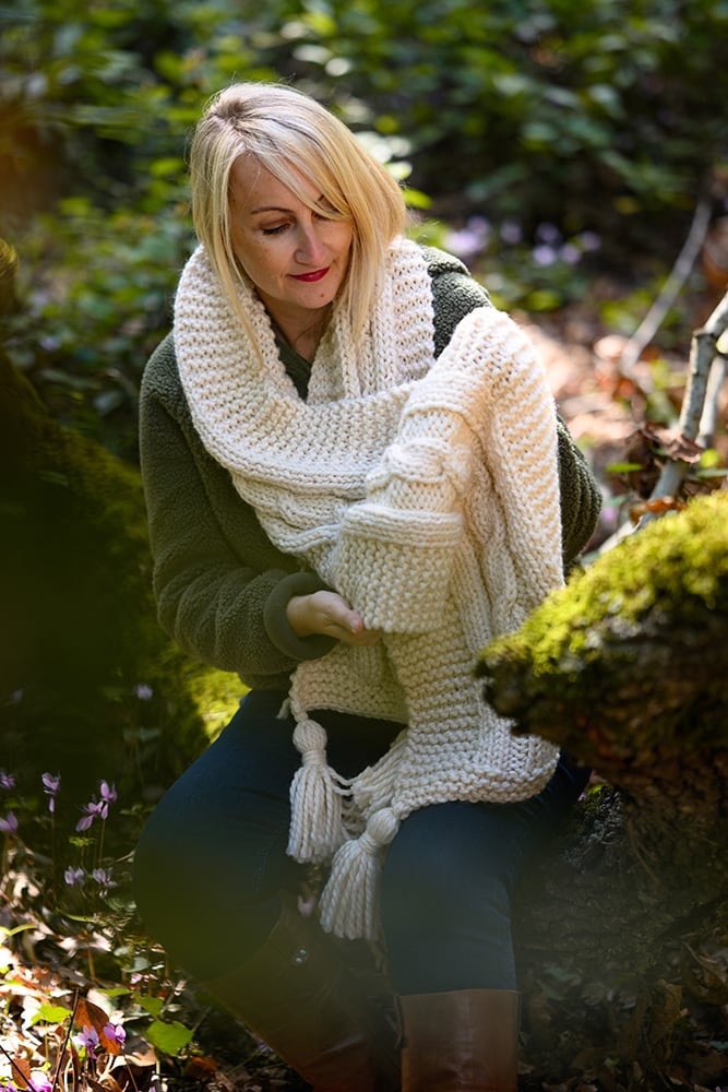 cable knit scarves