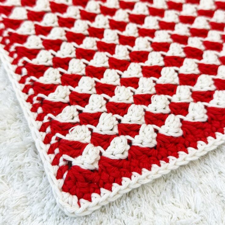 Image for Candy Cane Stripe Crochet Dishcloth (Free Printable)