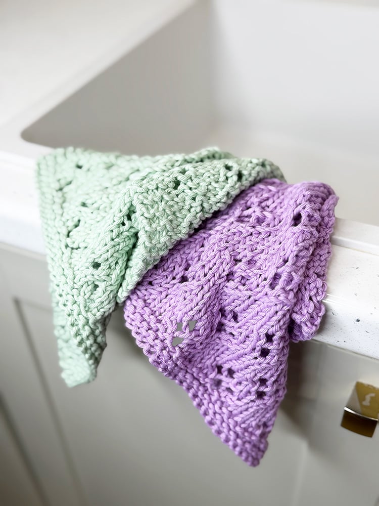 cotton knitted dishcloths