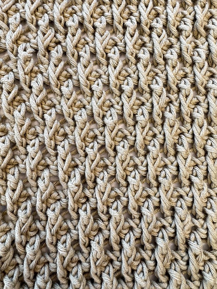 crochet alpine stitch close up