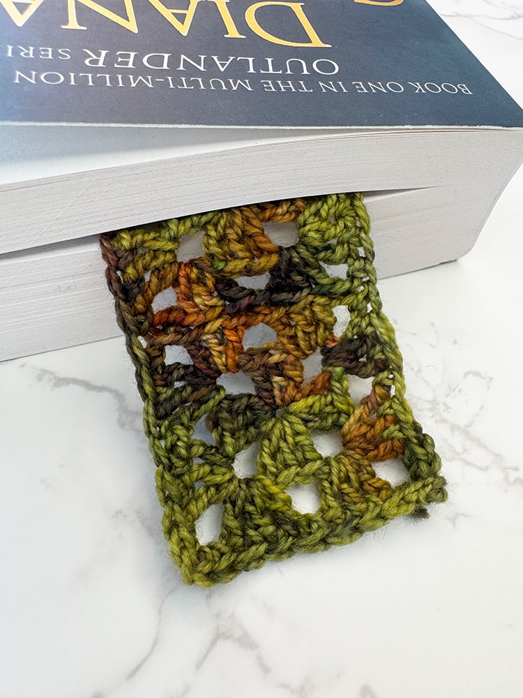 crochet bookmark end