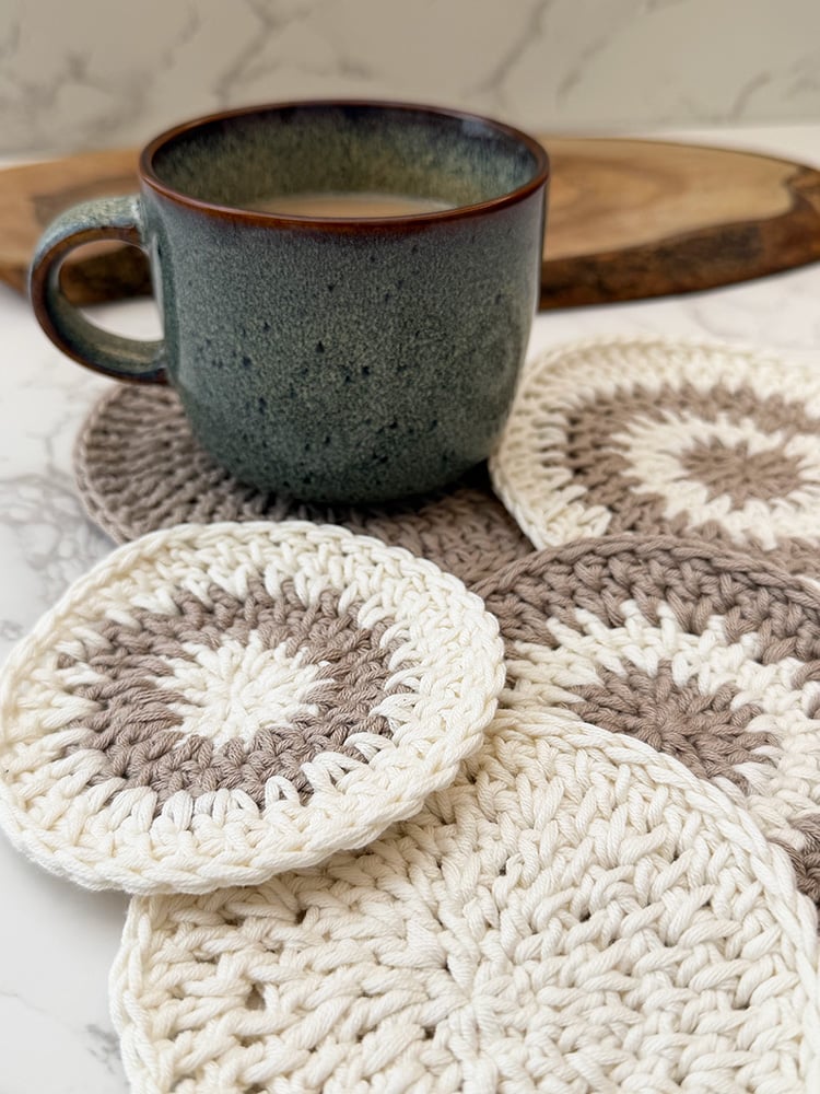 cotton coasters crochet pattern crochet round coaster