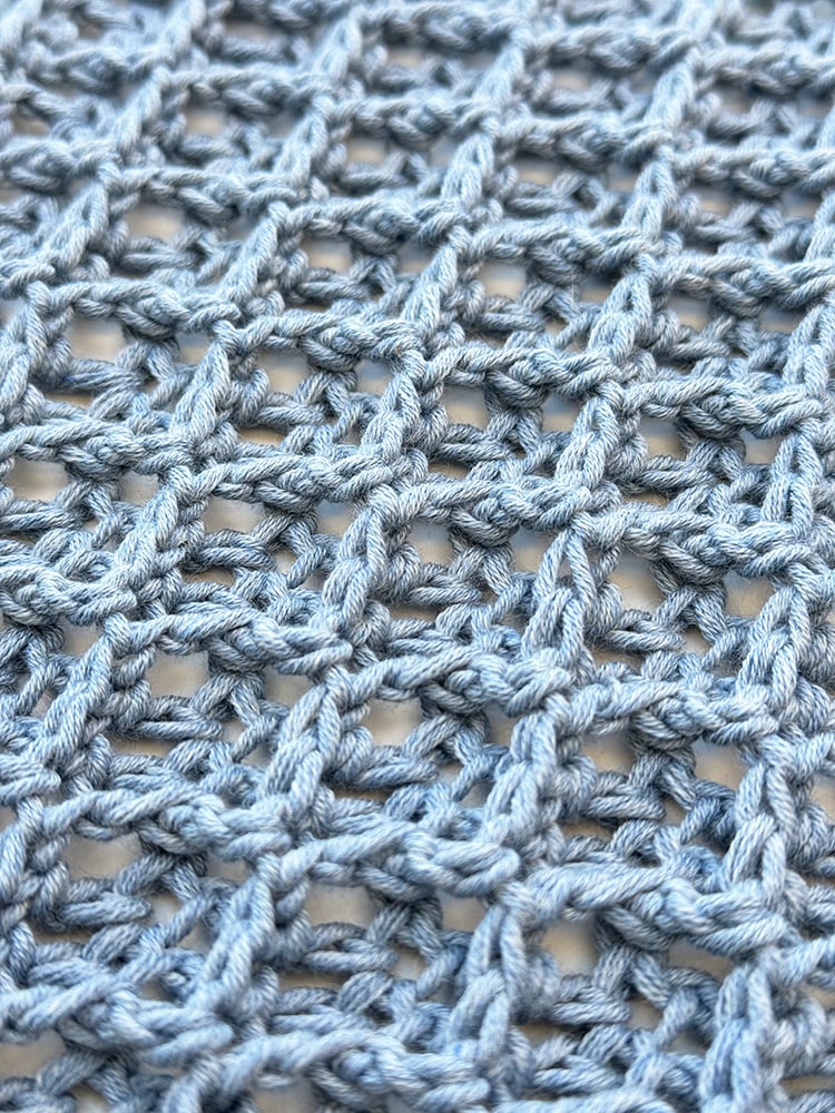 crochet waffle stitch cotton yarn