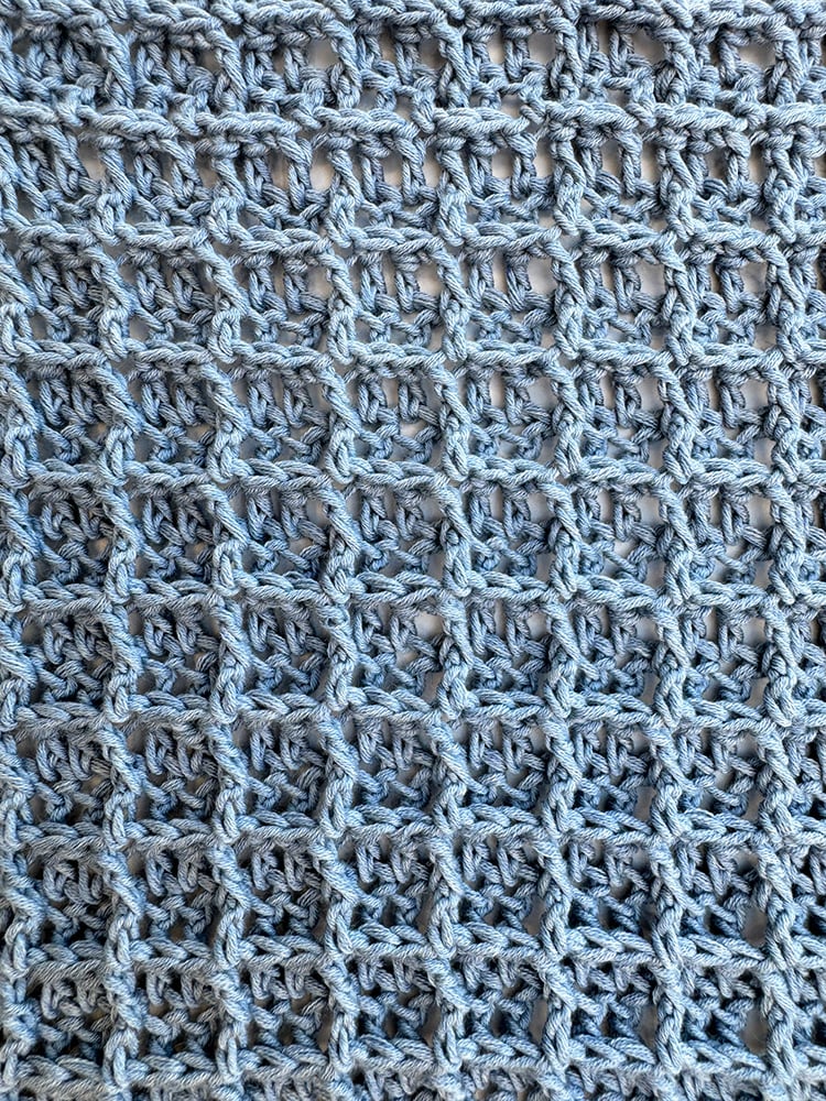 crochet waffle stitch dishcloth