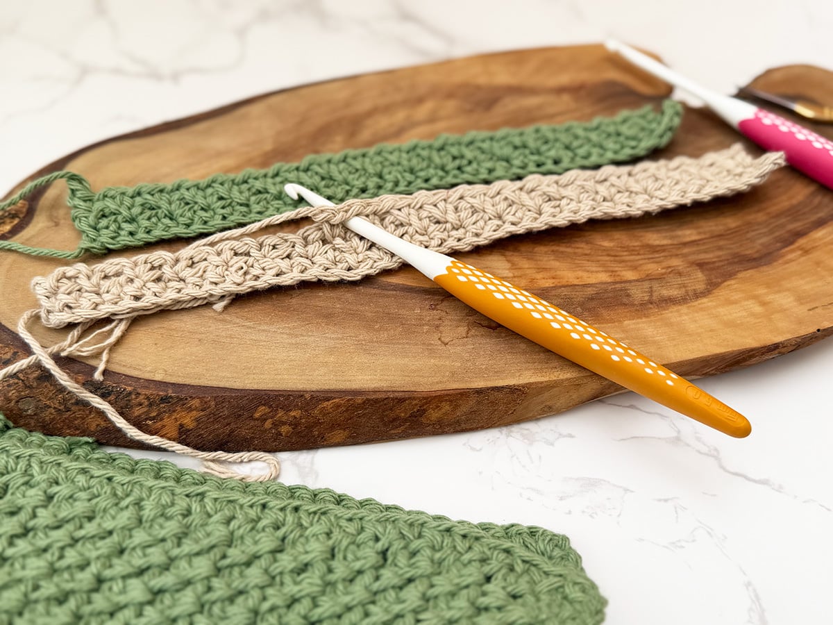 farmhouse crochet dishcloth starting rows