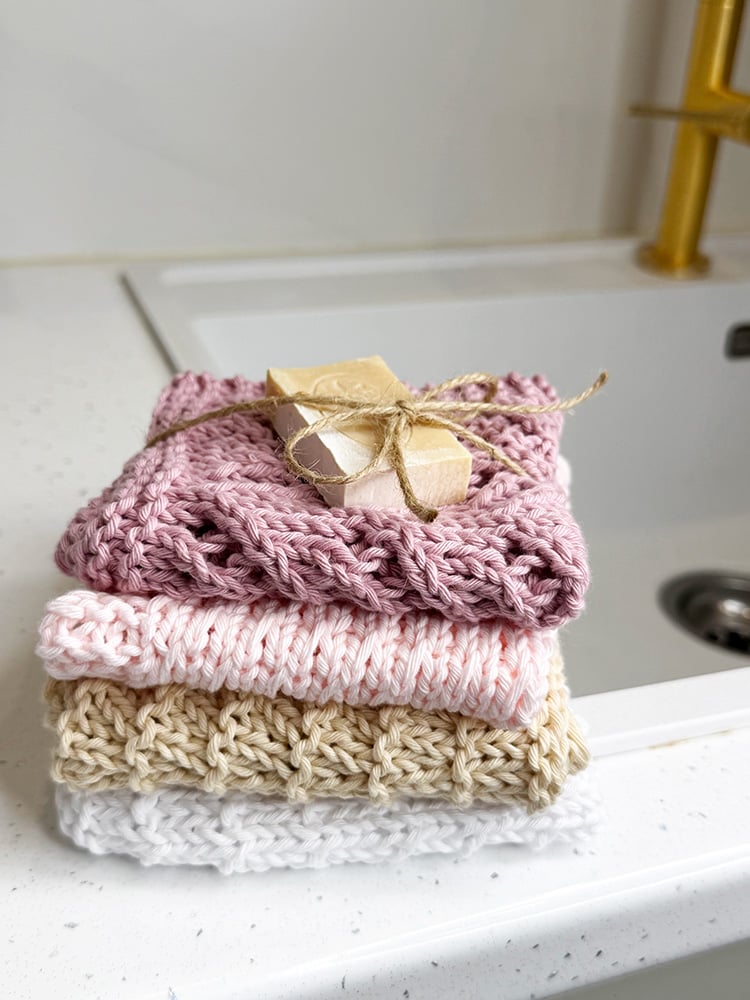 four pretty cotton knitted d