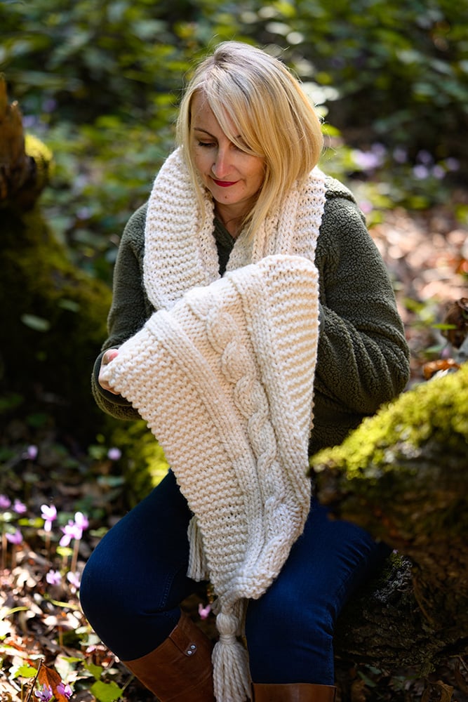 free cable knit scarf pattern