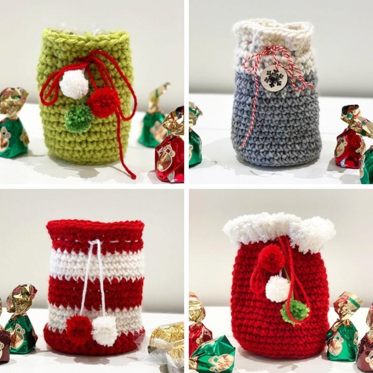 free crochet gift bag patterns feat image