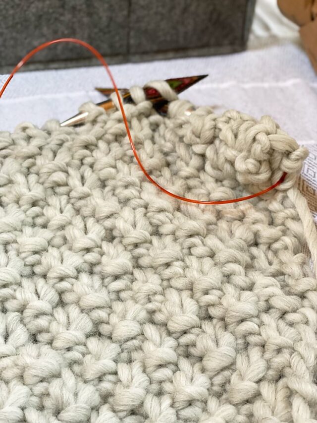 Oversized Chunky Knit Sweater Pattern - Handy Little Me