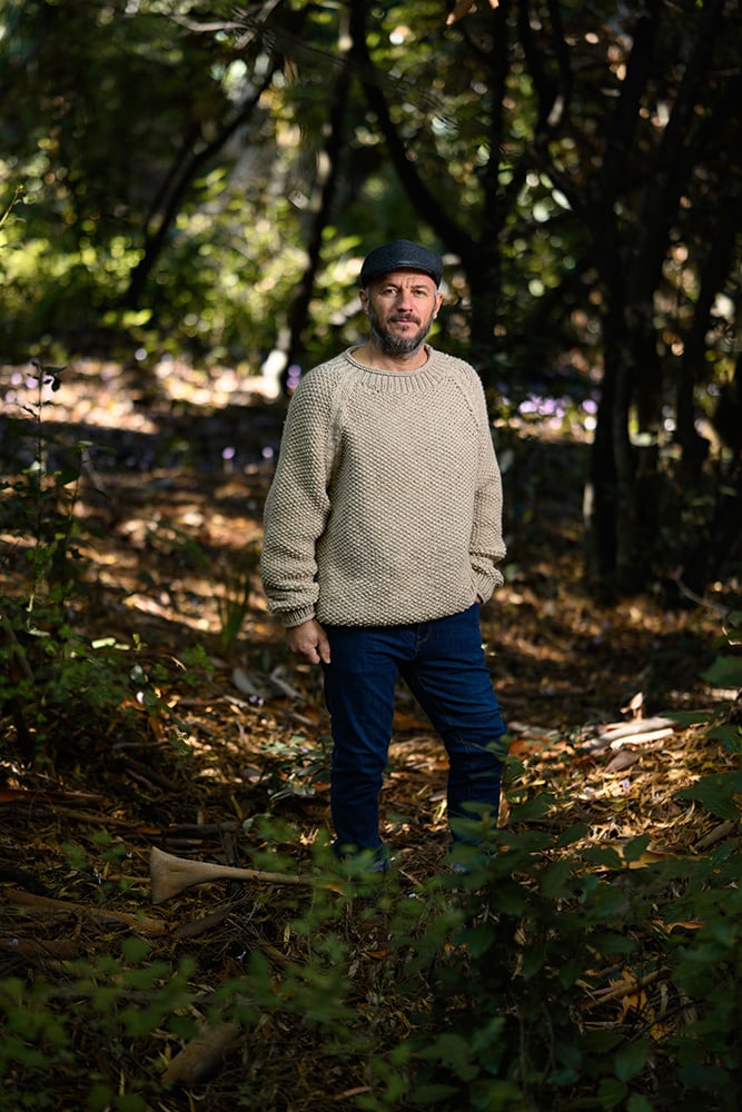 knitted moss stitch sweater