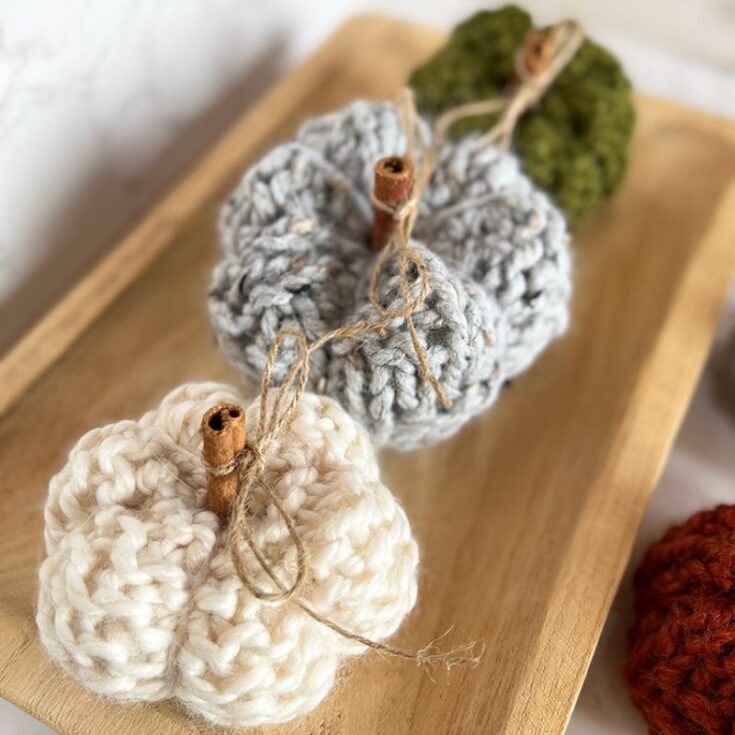 knitted pumpkins