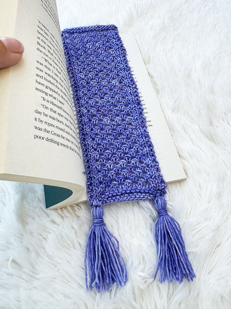 lace bookmark with tassels
