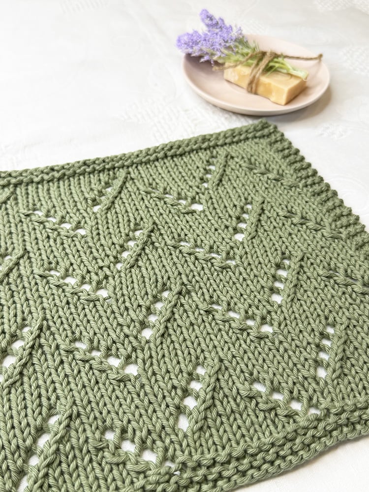lace knit dishcloth