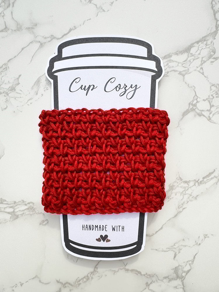 linen stitch crochet cup cozy