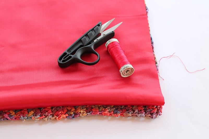 getting ready to sew the lining