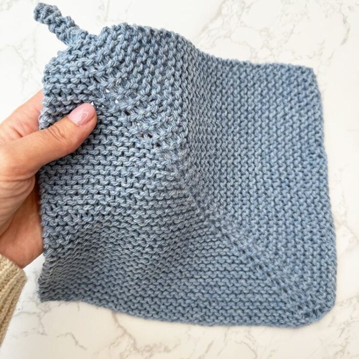 mitered square dishcloth