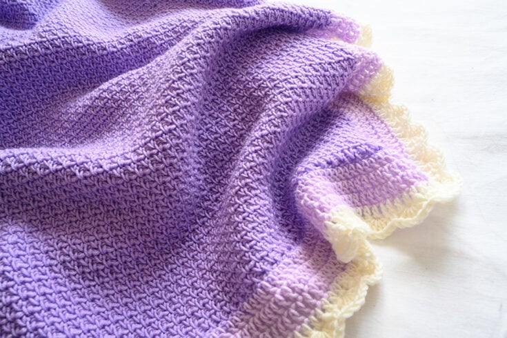 moss stitch crochet baby blanket