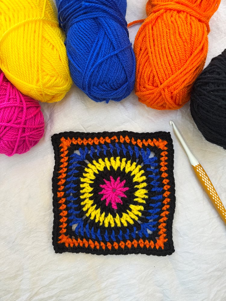 pop art granny square
