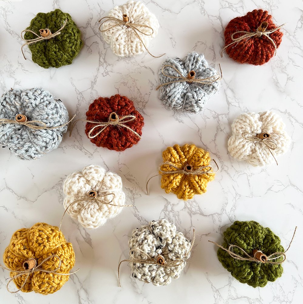 pumpkins knitted