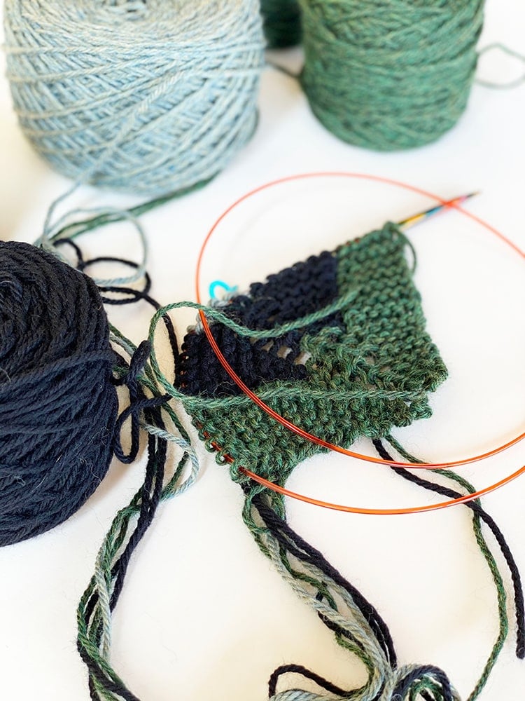 rent shawl on needles