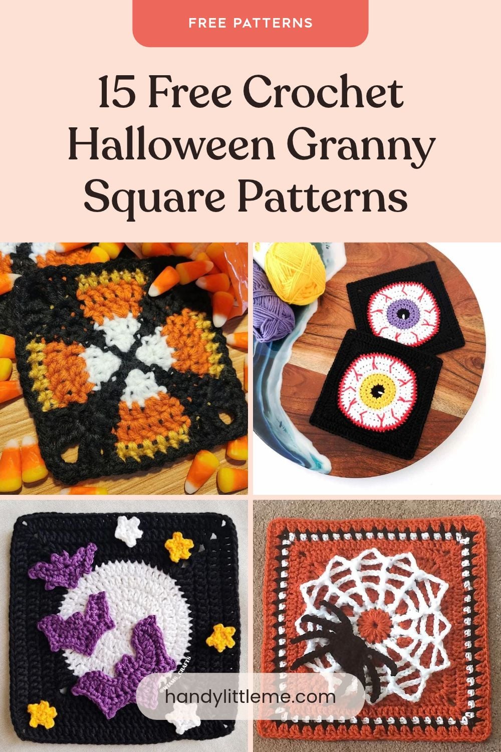 Crochet Halloween granny squares to make
