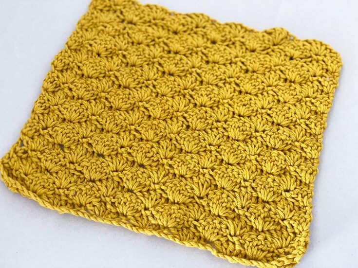 shells crochet dishcloth