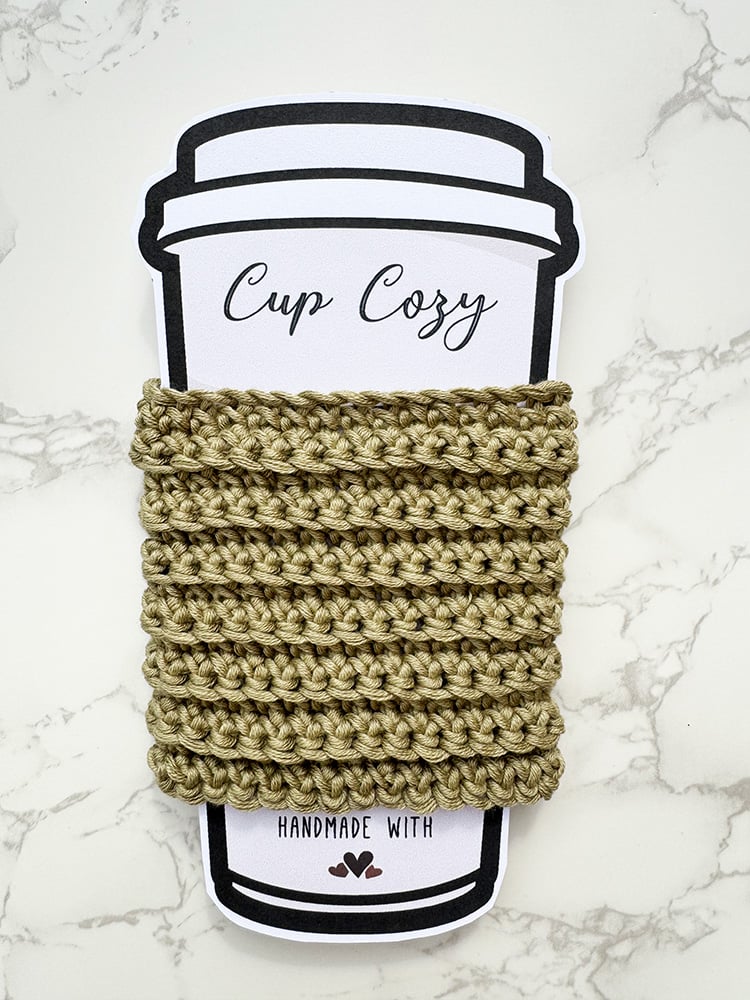 single crochet ribbing crochet cup cozy