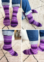 Free Sock Knitting Pattern (Easy + Simple For Beginners) - Handy Little Me
