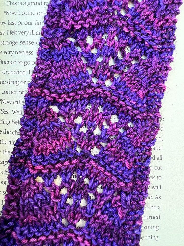 lace bookmark close up