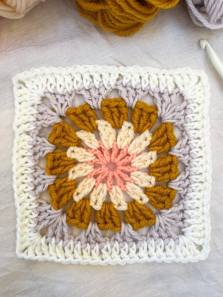 sunset granny square crochet pattern