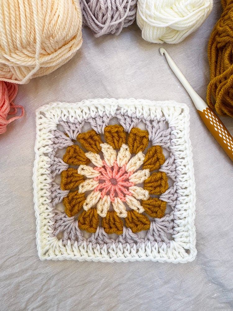 sunset square granny crochet