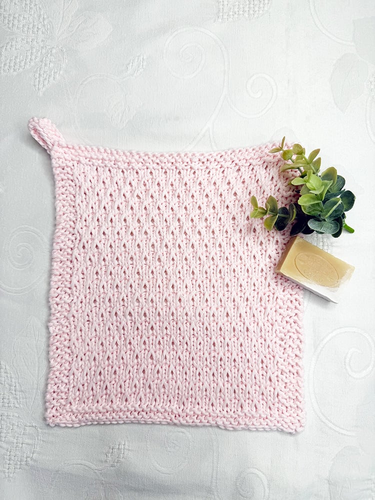 textured knit dishcloth
